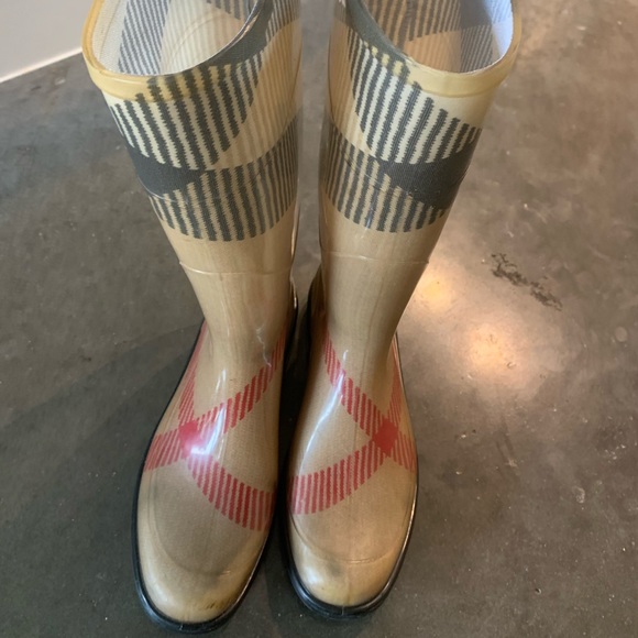 Burberry Exploded Check Rain Boots - Picture 1 of 8